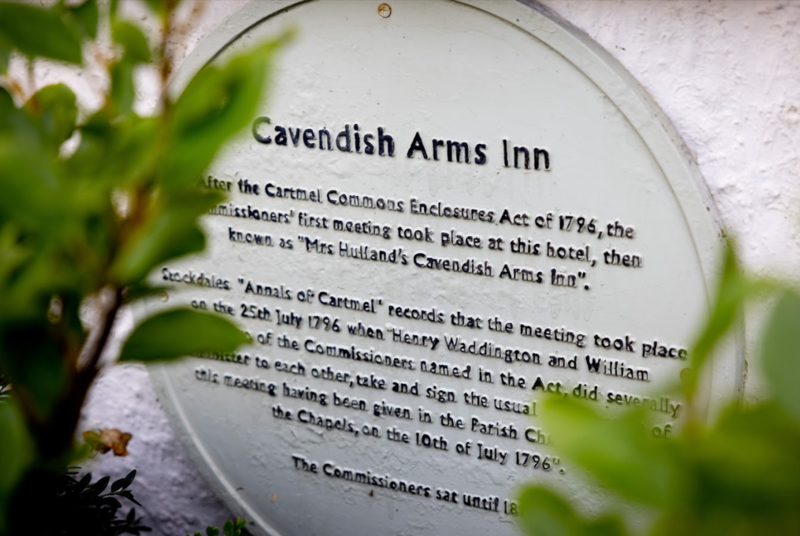 Cavendish Arms Inn historical plaque
